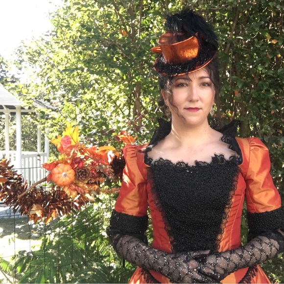 1880s Victorian Bustle Steampunk Cosplay Costume Halloween, Theater, Reenactment - Picture 7 of 9